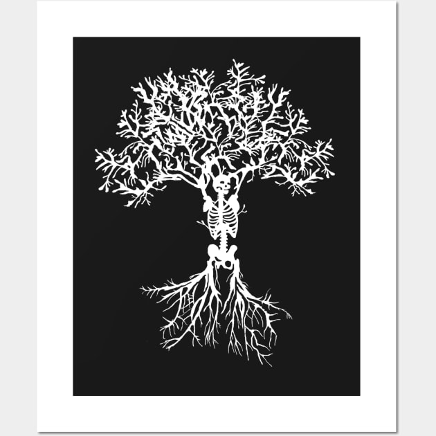 Skeleton Tree Wall Art by deadlydelicatedesigns